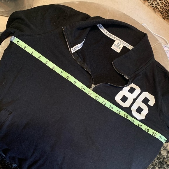 PINK Victoria’s Secret black 1/4 zip with pocket - Picture 7 of 9